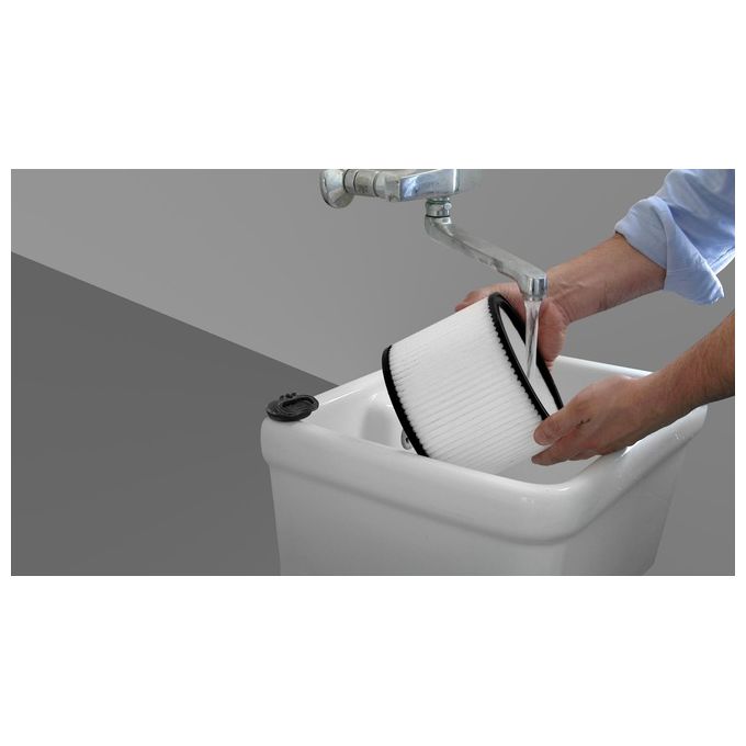 Lavor PRO 8.253.0024 Aspirapolvere a Cilindro Secco e Bagnato 30 L 1600 W Filtro Estraibile e Lavabile Acciaio Inox