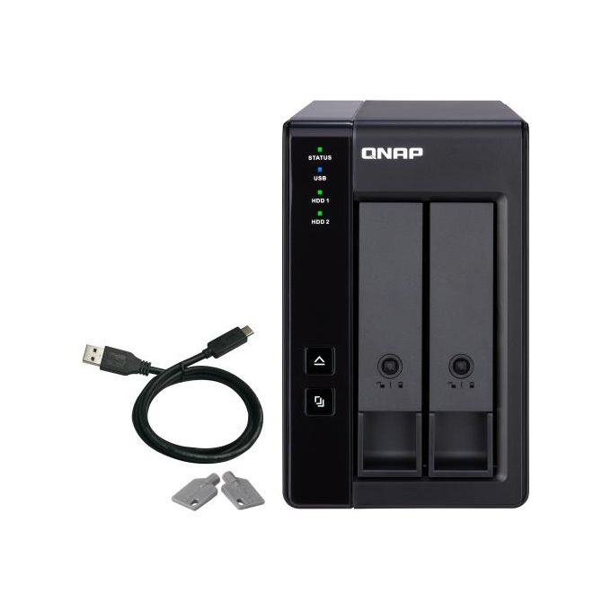 QNap TR-002 Array Unita' Disco Rigido 2 Alloggiamenti Sata-600 Usb 3.1 Gen 2