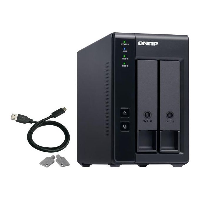 QNap TR-002 Array Unita' Disco Rigido 2 Alloggiamenti Sata-600 Usb 3.1 Gen 2