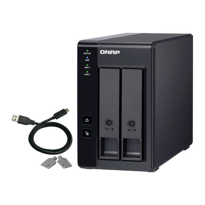 QNap TR-002 Array Unita' Disco Rigido 2 Alloggiamenti Sata-600 Usb 3.1 Gen 2