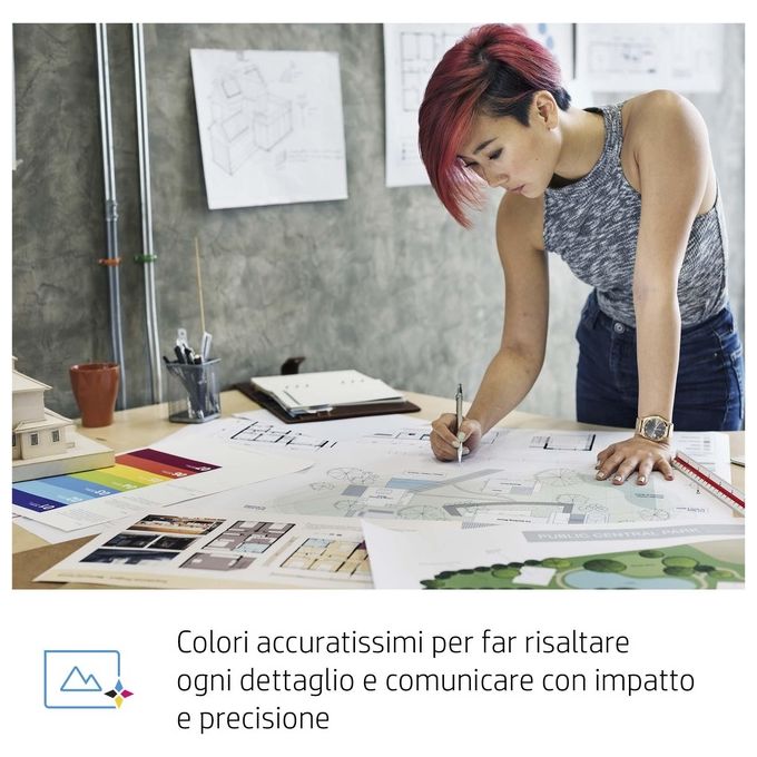 HP Cartuccia Originale 730 P2V63A Magenta 130ml per DesignJet T1600 T1700 T2600