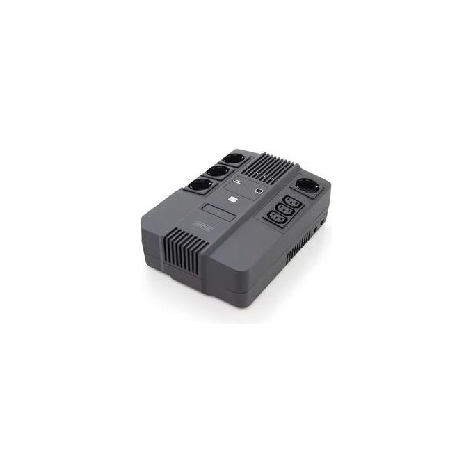 Digitus gruppo di continuita' 800 va-480 watt 4 prese schuko, 3 iec c13 usb, rj45