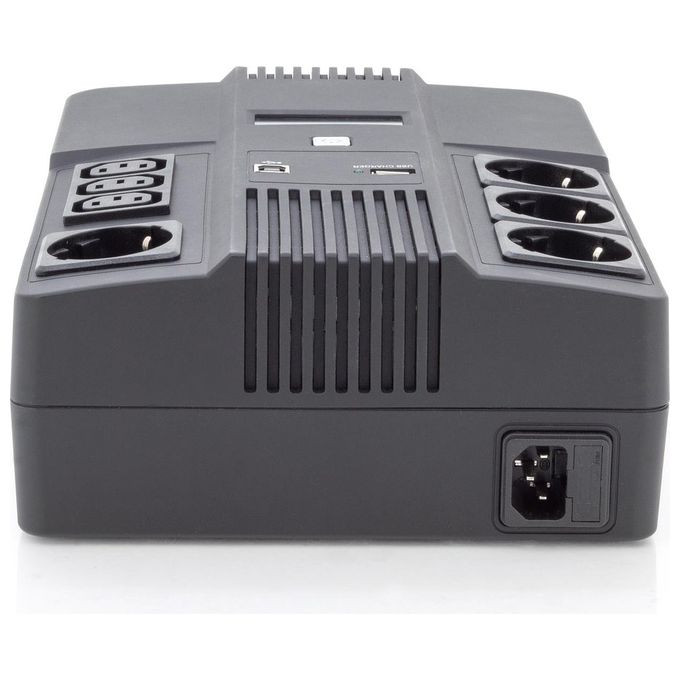 Digitus gruppo di continuita' 600 va-360 watt 4 prese schuko, 3 iec c13 usb, rj45