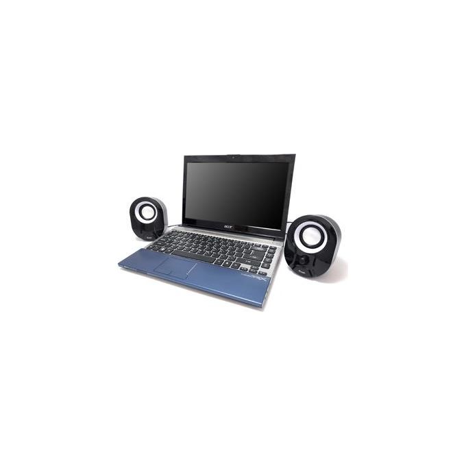 Equip 245333 Mini Casse PC USB 2.0 Stereo 2.0 6W Jack 3.5mm colore Nero