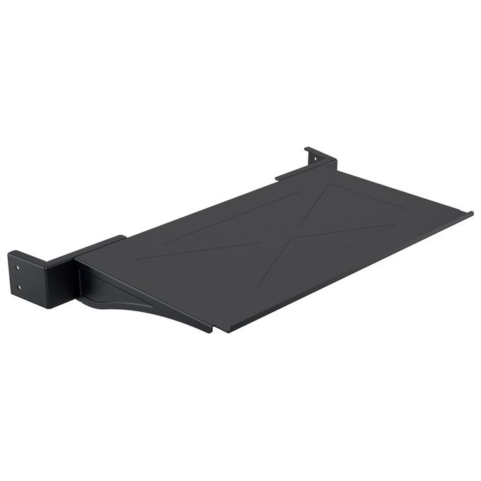 Multibrackets 7406 Mensola regolabile in acciaio con montaggio a pavimento altezza regolabile carico massimo 10 Kg colore Nero