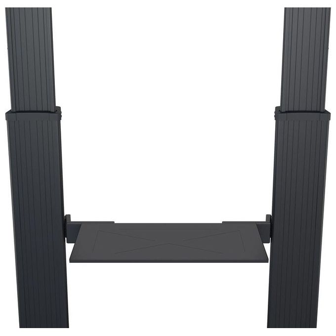 Multibrackets 7406 Mensola regolabile in acciaio con montaggio a pavimento altezza regolabile carico massimo 10 Kg colore Nero