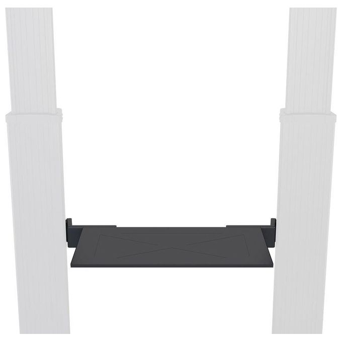 Multibrackets 7406 Mensola regolabile in acciaio con montaggio a pavimento altezza regolabile carico massimo 10 Kg colore Nero
