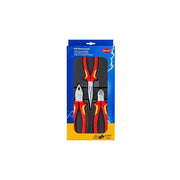 Knipex 3 Pinze Combi Punta Piatta con Tronchese Laterale