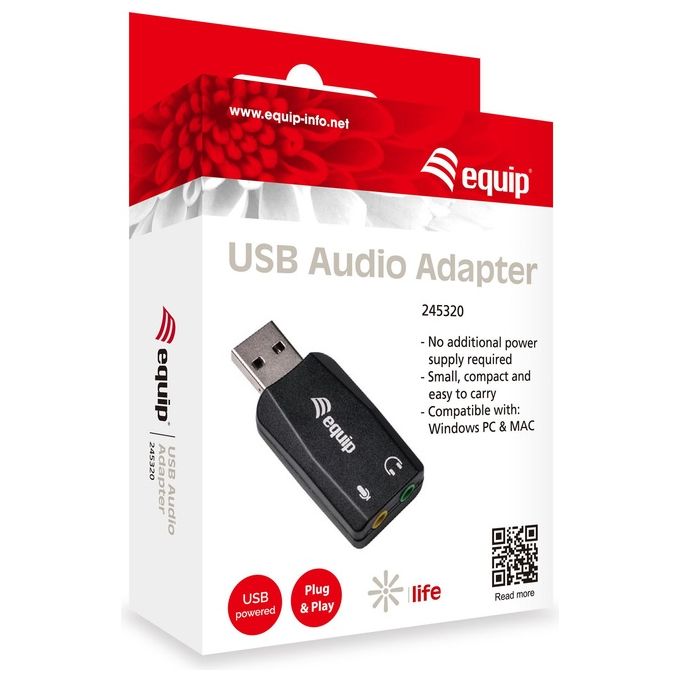 Conceptronic Adattatore Audio Usb vs Jack 3,5mmx2