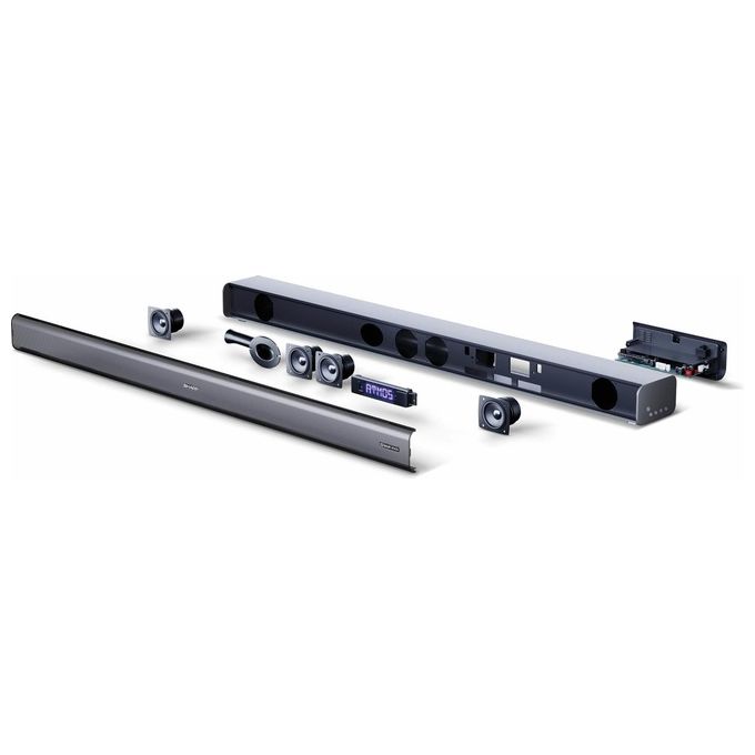 Sharp HT-SBW460 Soundbar 3.1 Canali 440 W Dolby Atmos Subwoofer Wireless Bluetooth HDMI colore Metallico