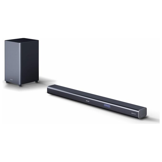 Sharp HT-SBW460 Soundbar 3.1 Canali 440 W Dolby Atmos Subwoofer Wireless Bluetooth HDMI colore Metallico