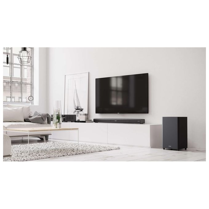 Sharp HT-SBW460 Soundbar 3.1 Canali 440 W Dolby Atmos Subwoofer Wireless Bluetooth HDMI colore Metallico
