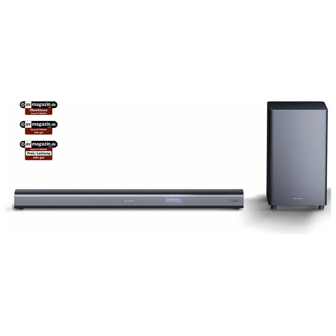 Sharp HT-SBW460 Soundbar 3.1 Canali 440 W Dolby Atmos Subwoofer Wireless Bluetooth HDMI colore Metallico