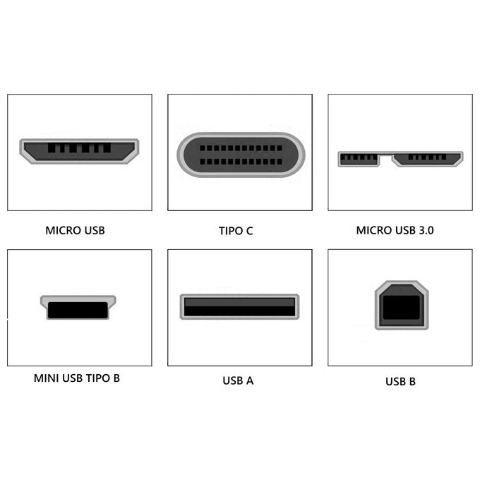 Link Cavo Usb 2.0 Micro Usb-B in Rame 1.8mt Nero