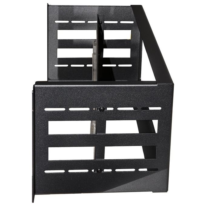 Link staffa 4u per armadi 19 per installazione dispositivi su guida din rail  colore nero