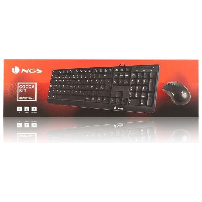 Ngs Multimedia Wired Desktop kit ita (mouse+tastiera)