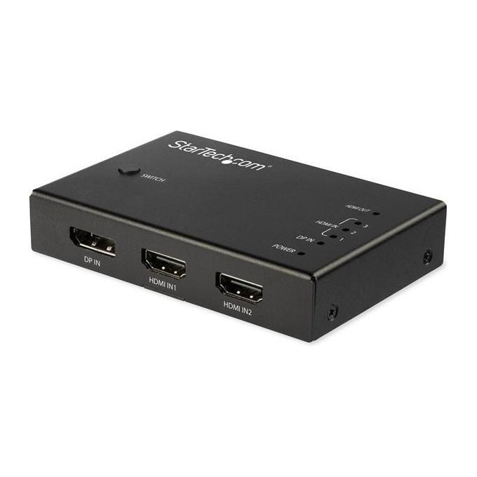 StarTech VS421HDDP Switch Video 4 porte 3x HDMI 1x DisplayPort 4K 60Hz HDCP 2.2 colore Nero