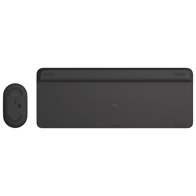 Logitech MK470 KIT_ Mouse Tastiera Wireless, Sottile Silenzioso, Layout Italiano, Grafite