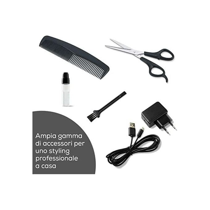 Beurer HR5000 Tagliacapelli Ricaricabile Lama Acciaio Inox Titanio 11 Lunghezze 3-33 mm IPX6 Autonomia 60 min colore Nero