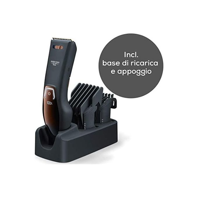 Beurer HR5000 Tagliacapelli Ricaricabile Lama Acciaio Inox Titanio 11 Lunghezze 3-33 mm IPX6 Autonomia 60 min colore Nero