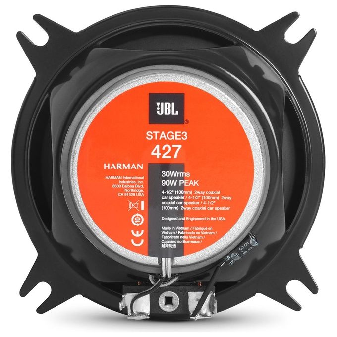 Jbl Stage3 427 Altoparlante Auto 2-Vie 150W Rotondo 2 Pezzi