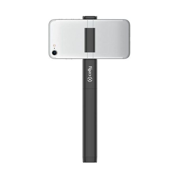 Celly Click Flash Asta Selfie Bluetooth con Flash Nero