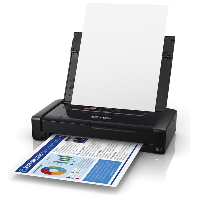 Epson C11CH25401 WorkForce WF-110W Stampante A4 Inkjet Portatile Wi-Fi Wi-Fi Direct Batteria Integrata colore Nero