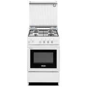 De Longhi SESW 554 N ED Linea Smart Cucina a Gas Libera Installazione Forno Elettrico 4 Fuochi Classe energetica B Grill Elettrico 2 Funzioni 50 cm Bianco