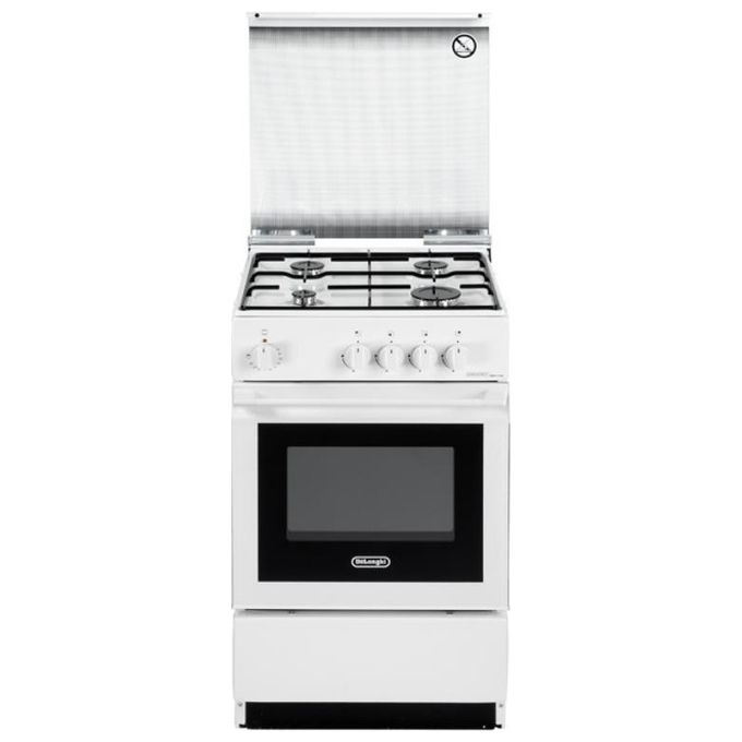 De Longhi SESW 554 N ED Linea Smart Cucina a Gas Libera Installazione Forno Elettrico 4 Fuochi Classe energetica B Grill Elettrico 2 Funzioni 50 cm Bianco