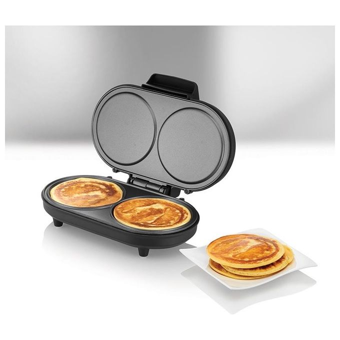 Unold 48165 American Pancake Maker 2 pancake 1000 W piastre antiaderenti colore Nero
