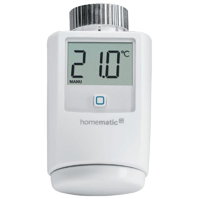 Homematic IP HMIP-ETRV-2 Termostato per Radiatori Smart RF 868 MHz M30 controllo vocale Alexa colore Bianco