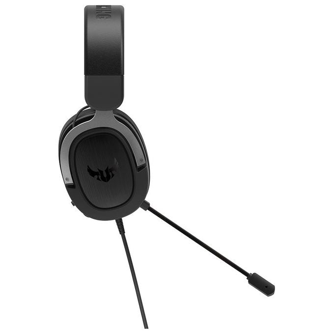 ASUS TUF Gaming H3 Cuffie Gaming Jack 3.5mm, Surround Sound 7.1, Driver da 50mm, Design Leggero, Per PC, Mac, PS4-PS5, Xbox One, Switch e Dispositivi Mobile, Nero-Grigio