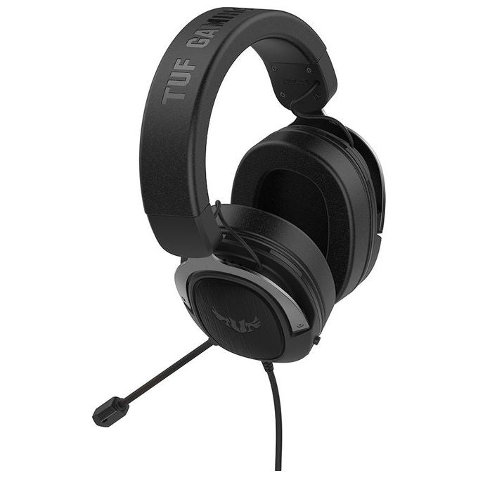 ASUS TUF Gaming H3 Cuffie Gaming Jack 3.5mm, Surround Sound 7.1, Driver da 50mm, Design Leggero, Per PC, Mac, PS4-PS5, Xbox One, Switch e Dispositivi Mobile, Nero-Grigio