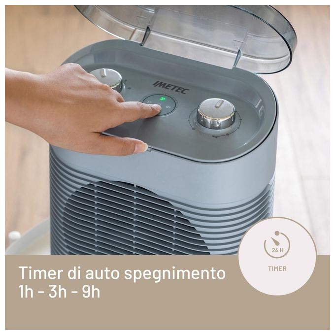 Imetec 4029 Silent Power Protection Termoventilatore 2100 W 4 Funzioni Timer 9 h IP21 colore Blu