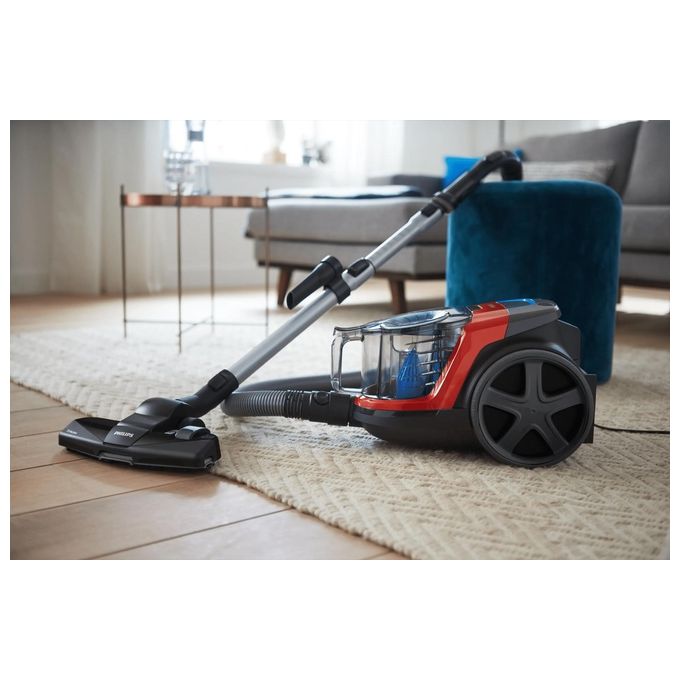Philips FC9330-09 PowerPro Compact Aspirapolvere senza sacco PowerCyclone 5 1,5 L 650W 79 dB colore Rosso