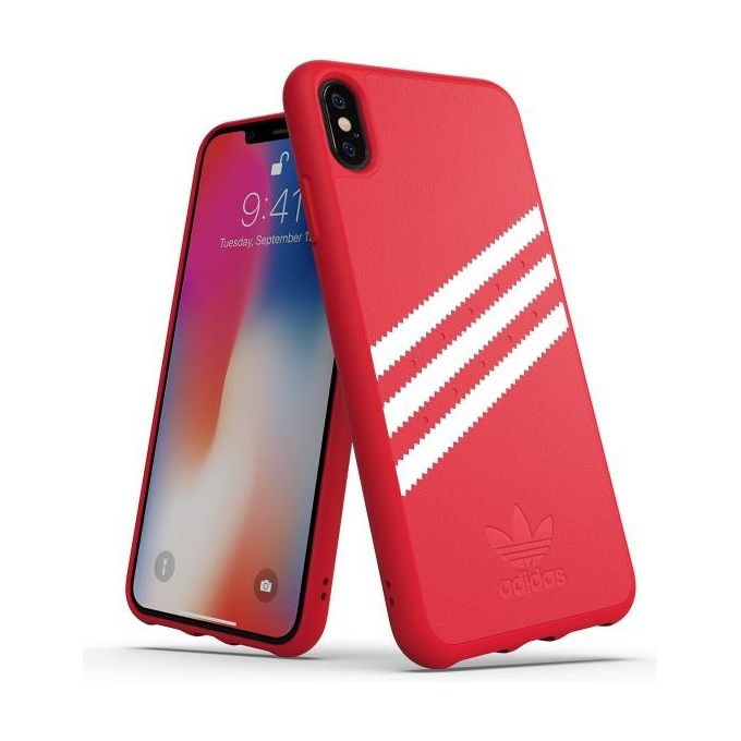 Adidas Gazelle Cover per iPhone XS Max Rosso-Bianco