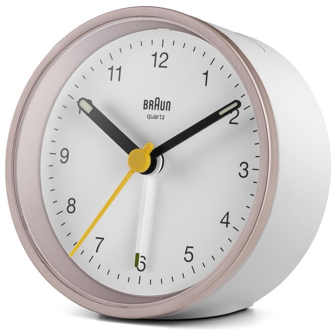 Braun BC 12 PW Sveglia al Quarzo Rosa-Bianco