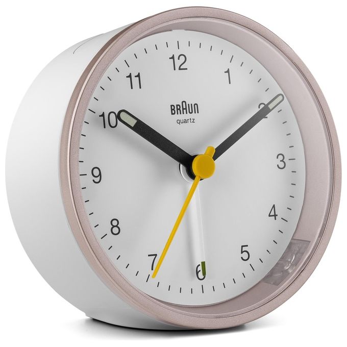 Braun BC 12 PW Sveglia al Quarzo Rosa-Bianco