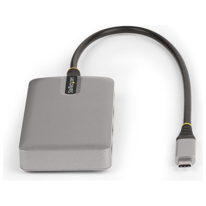 StarTech.com HB31C3A1CDPPD3 Hub USB-C 4 porte 3x USB-A 1x USB-C DP Alt Mode 4K 60Hz 100W PD USB 3.2 10Gbps colore Argento