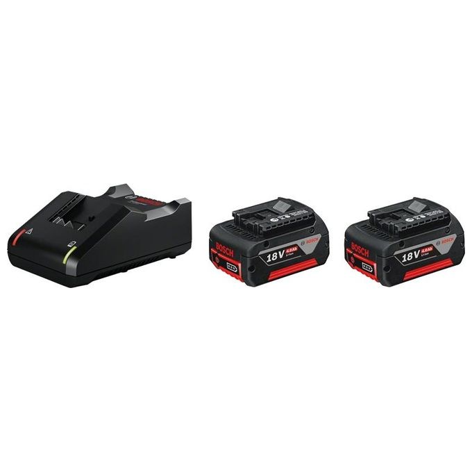 Bosch 2x Batteria Ricaricabile 4.0Ah con GAL 18V-40
