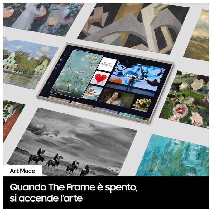 Samsung QE32LS03CBUXZT The Frame Smart TV QLED 32'' Full HD Matte Display OTS Lite Art Mode colore Nero