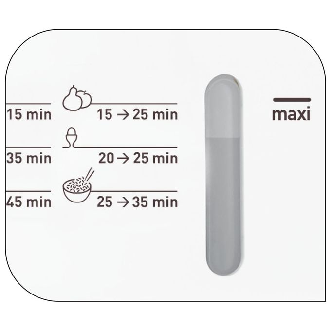 Tefal VC1451 Convenient Series Inox Vaporiera Timer con Spegnimento Automatico Livello di Acqua Visibile 6 Litri