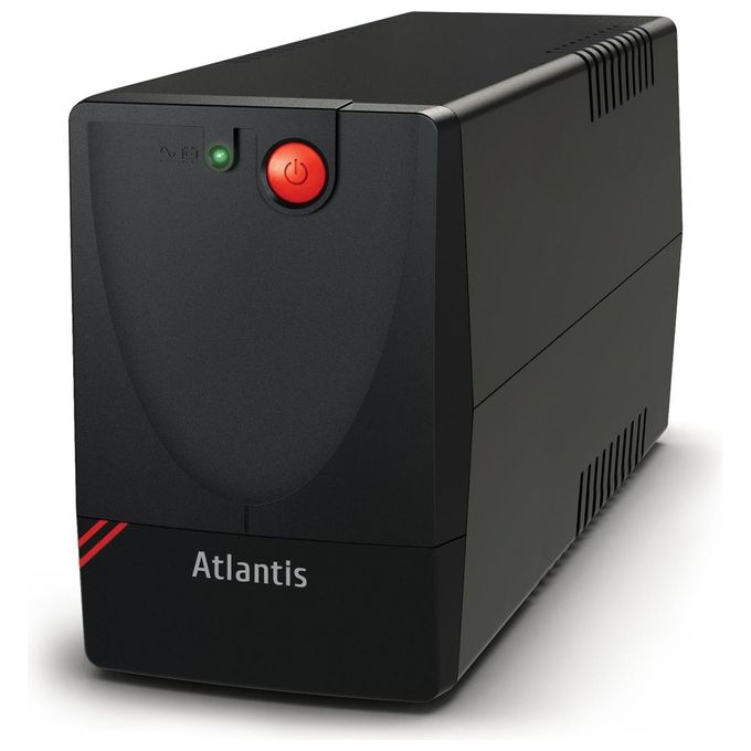 Atlantis A03-X1000 Ups 750va-375w Line interactive Avr Batteria 12v 4,5ah 2 Prese Schuko
