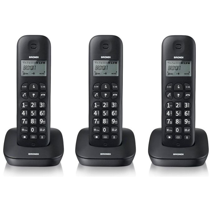 Brondi Telefono Cordless Gala Trio Nero