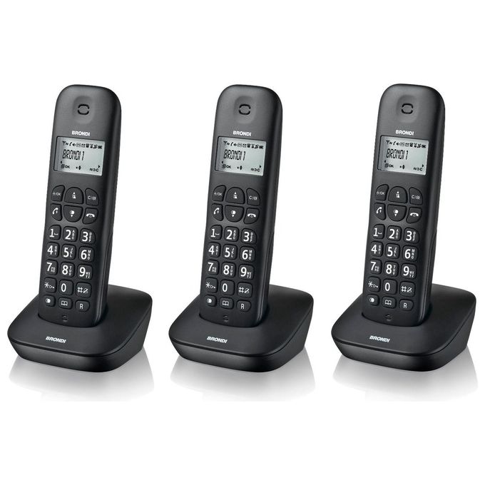 Brondi Telefono Cordless Gala Trio Nero