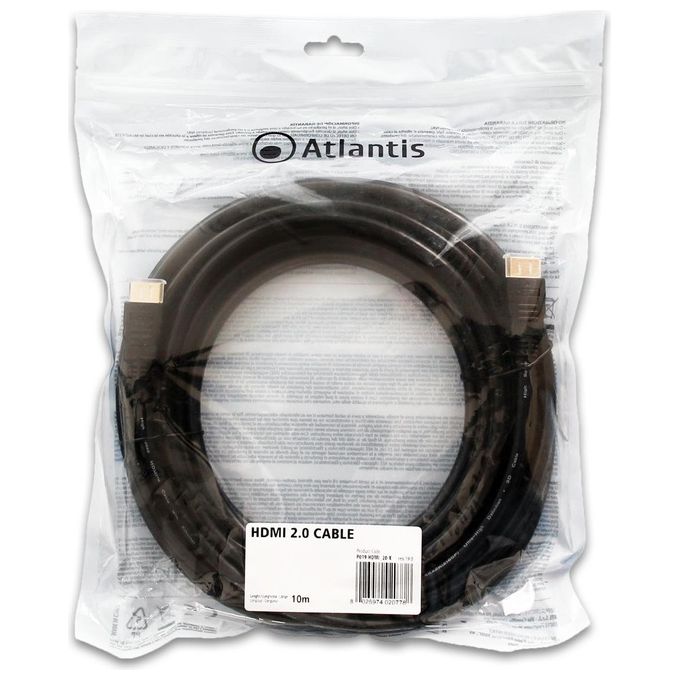 Atlantis cavo hdmi-2.0 connettori 19pin a m-m lunghezza 10mt