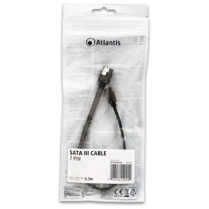 Atlantis Cavo Sata 3 Connettori 7Pin-7Pin 0,3mt