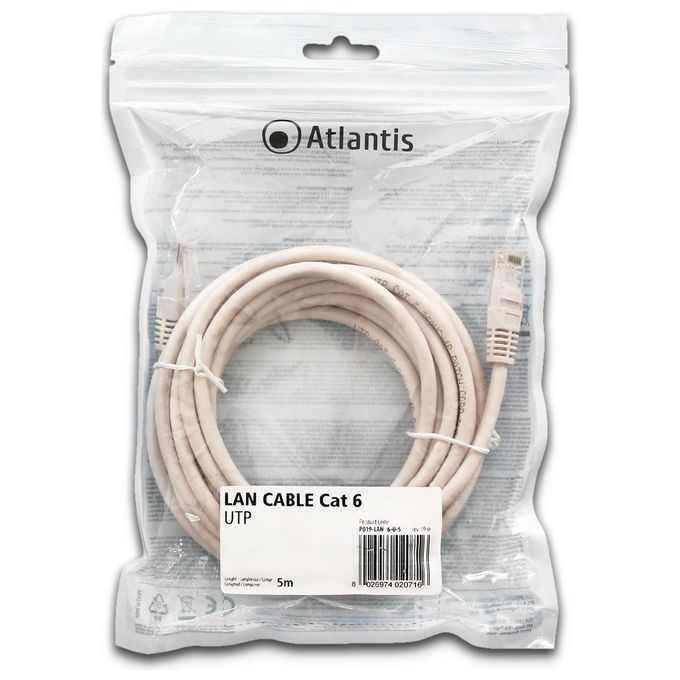 Atlantis Cavo di Rete Cat 6 Utp 5mt