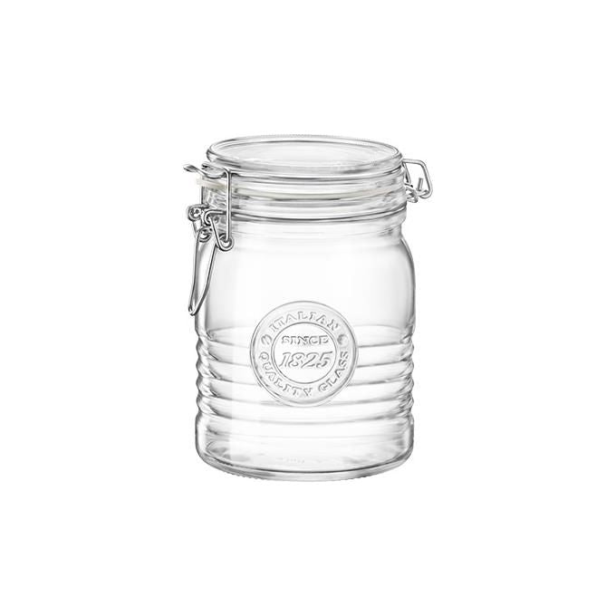 Bormioli Rocco 540636MTV121990 Officina 1825 Barattolo Ermetico in Vetro 75 cl Set 6 pezzi colore Trasparente