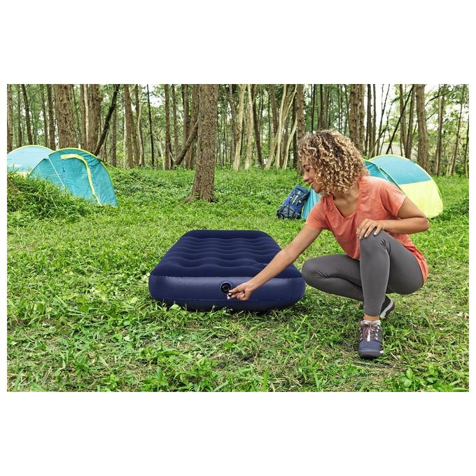 Bestway Materasso Gonfiabile Singolo con Pompa Pedale Blu